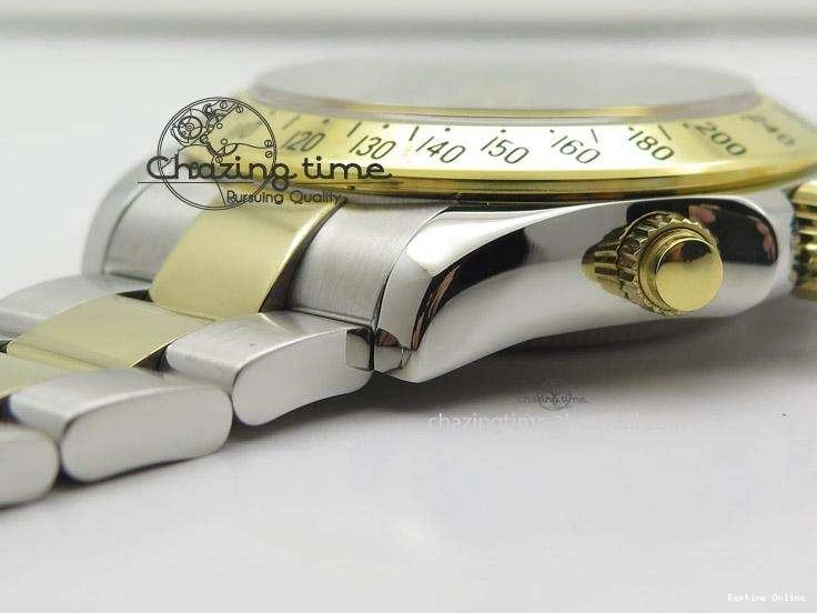 0128 ModernLook Daytona 116523 SS YG White Dial On SS YG Bracelet A7750 JF 4028